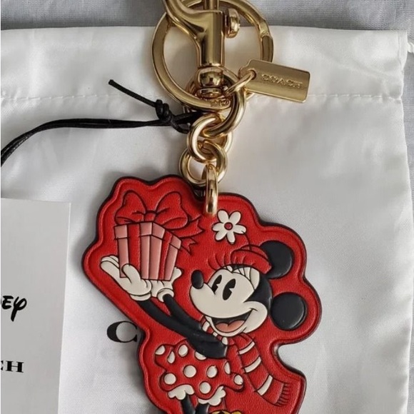 COACH X DISNEY Original Limited Edition Minnie Mouse Bag Charm Keychain - Picture 11 of 16